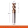 Taiwan 60° Tungsten Carbide 4-Flute Coated End Mill for Steel CNC Machining
