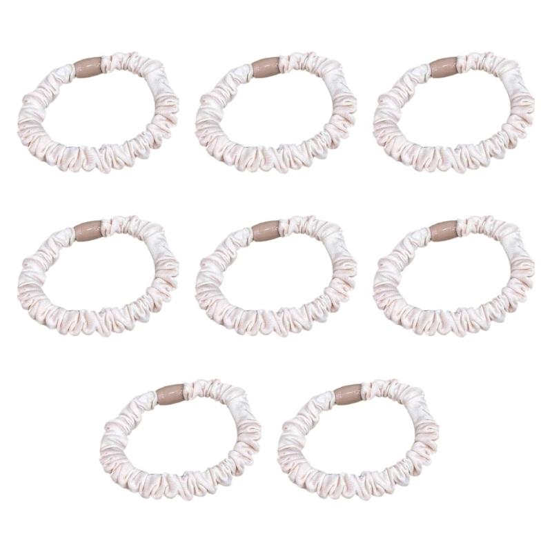8PCs Stretchy Hair Scrunchies Nonslip Elastic HairBands Gentle Hairtie For Various Hair Type Updos Ponytail Holder