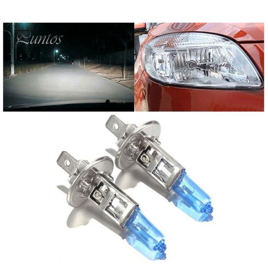 2 stk 12V H1 6000K Køretøj Bil Xenon Halogen Forlygte Super Klar Hvid Pære