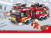 LEGO-Compatible Fire Engine & Firefighter Minifigure Set - 8 Model DIY Assembly for Kids