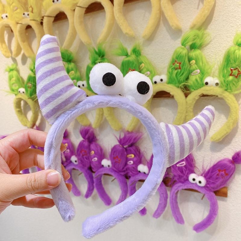 Girls Cartoon Headbands Funny Clown Horn Headwear Hair Bands Accessories Spring Hair Bands Birthday Party