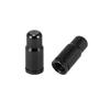 X AUTOHAUX Tire Valve Cap Valve Stem Cap Dust Valve Cap Aluminum Alloy French Type Motorcycle 2pcs Black