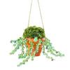 Kit per Piante Verdi con Perline e Vaso in Ceramica, Kit Fai-da-te per Creare Piante in Vaso con Perline, Acchiappasole da Appendere alla Finestra, Decorazione per Casa, Giardino, Auto