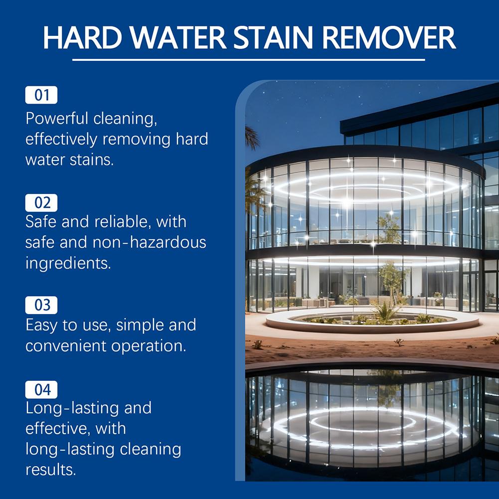 Hard Water Stain Remover Restores Original-luster, Prevents Future Buildup. Gleaming Fixtures