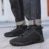 Women’s Winter Boots Outdoor Men’s Green Wide Palm Warm Cotton-padded Shoes High Top Hiking Boots for Couple Plus Size