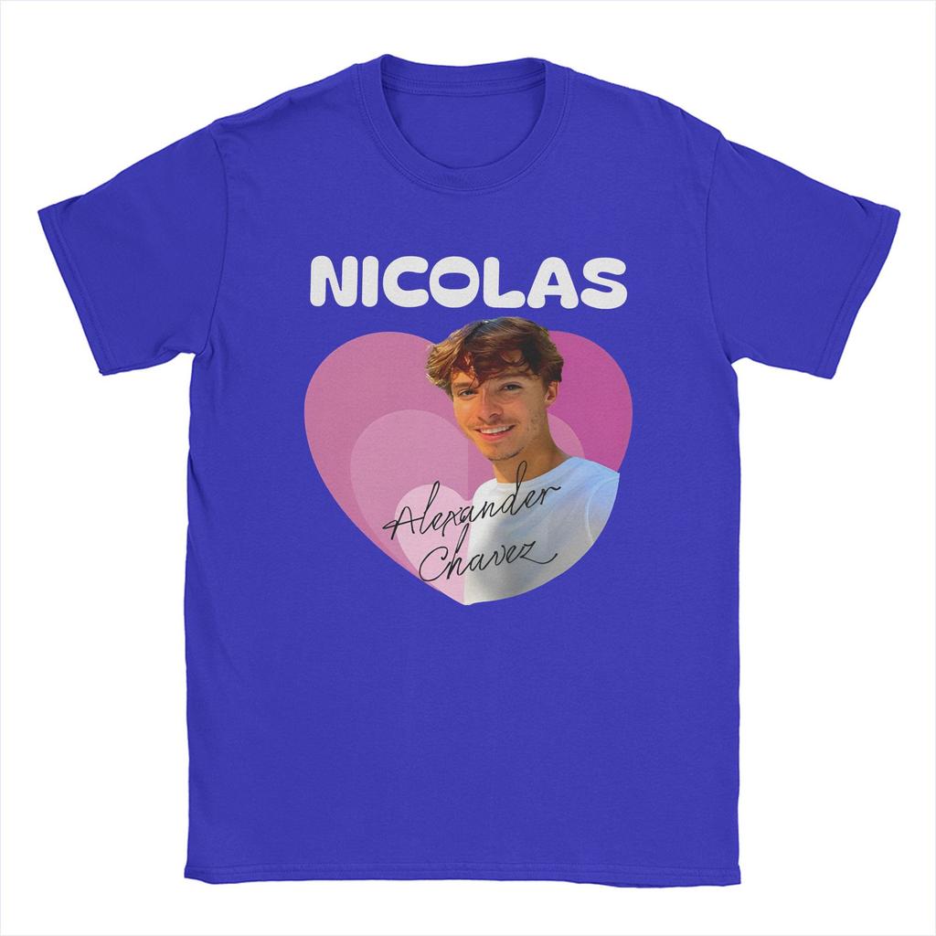 Men's Nicholas Alexander Chavez Pink Love T Shirts Graphic Actor Clothes Vintage Short Sleeve Round Neck Tees Printed T-Shirts