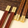 Household Rosewood Wooden Chopsticks Set Solid Wood Chopsticks Wooden Chopsticks Japanese Wooden Tableware Red