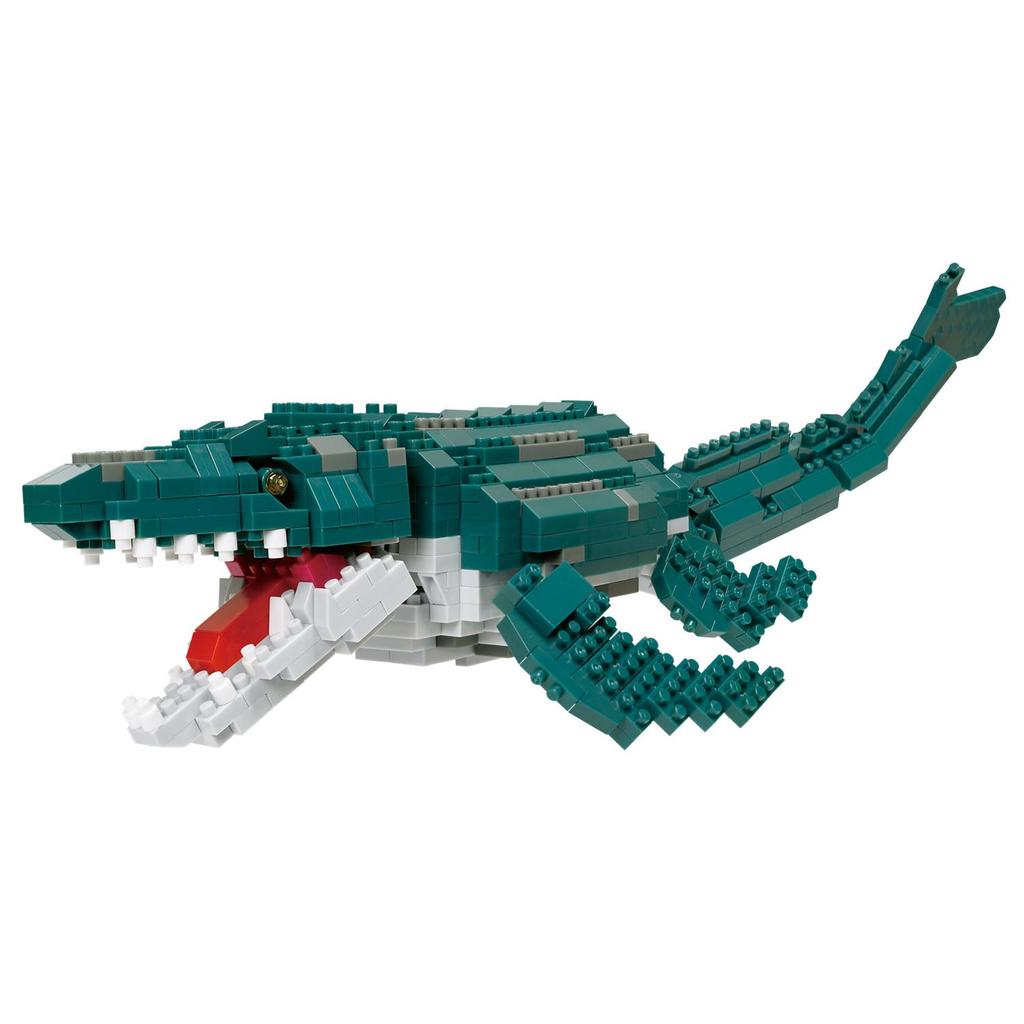 Nanoblock Kawada Dinosaur DX Mosasaurus 6.5 x 12.5 x 32 cm Ages 12 and up Interior Decor Hobby NBM-053