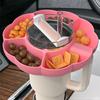 Tumler Snack Bowl Matkvalitet Glatt Ingen lukt Ensfarge Gjenbrukbar Snack Ring 5 Rom Vannkopp Øvre Snack Skuff