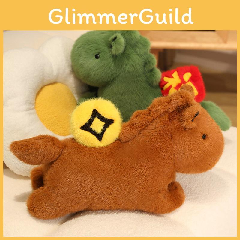 Toy Horse Plush Cute Animal Cartoon Doll Kids Birthday Gift Room Decoration