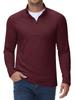 KEFITEVD Perfect for and Winter and as a Warm Undershirt for Fall and Wine Size L Men's High-Neck Long-Sleeve Fleece-Lined Undershirt, Baseball, Golf,