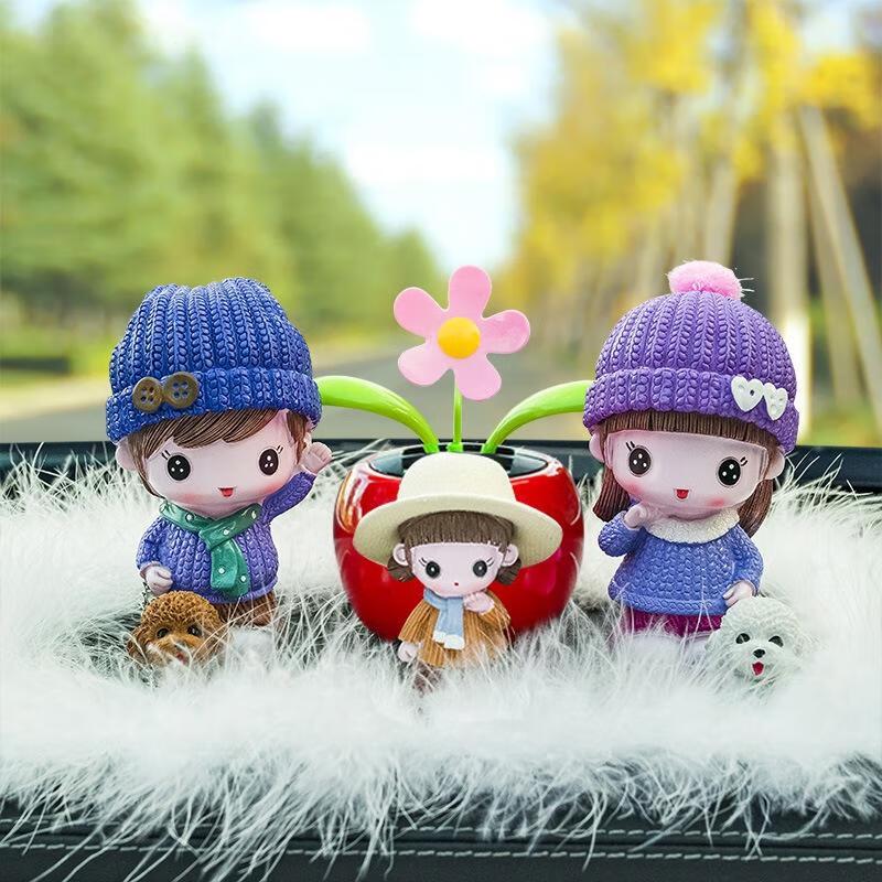 JINGRUIXIANG Couple Doll Car Ornament