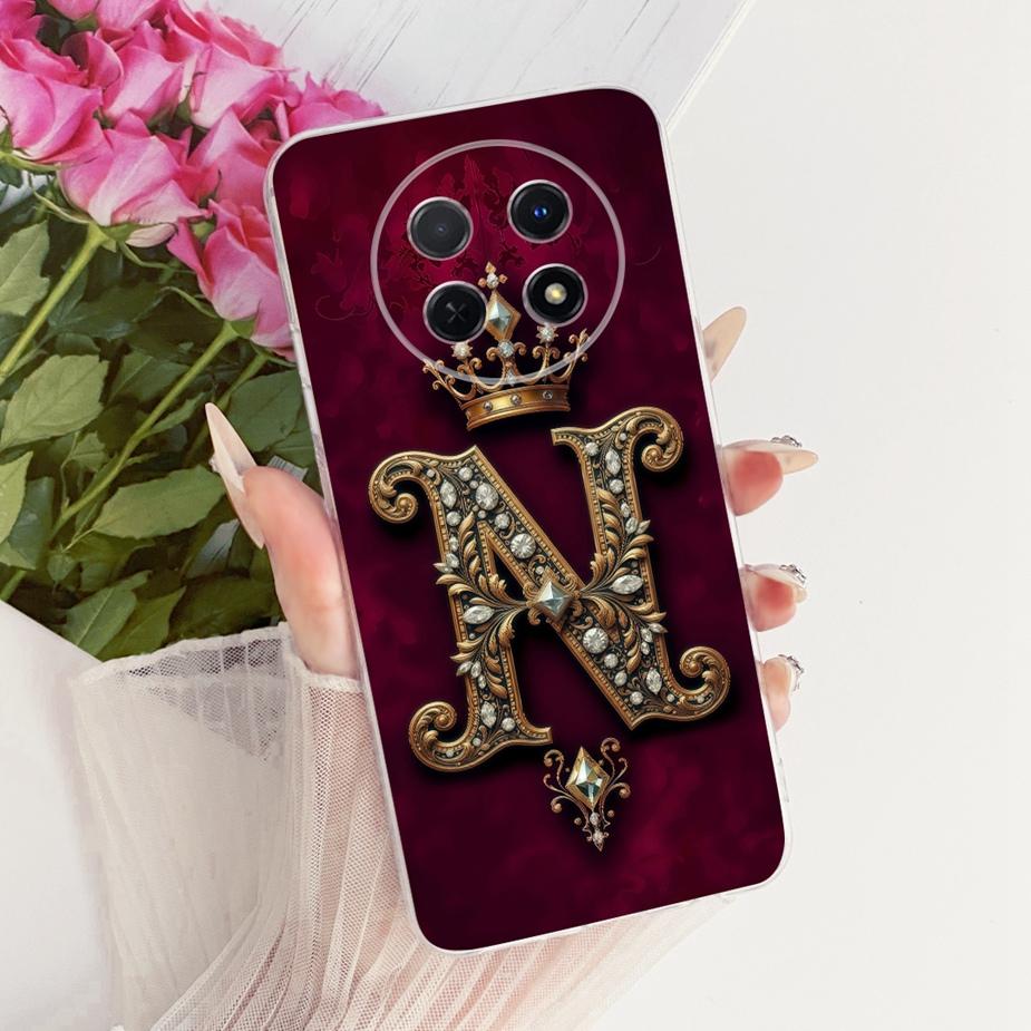 For Huawei Nova Y91 Case STG-LX1 STG-LX2 Cute Crown Letters Cover Soft Slim Phone Case For Huawei Nova Y91 NovaY91 Fundas Bumper