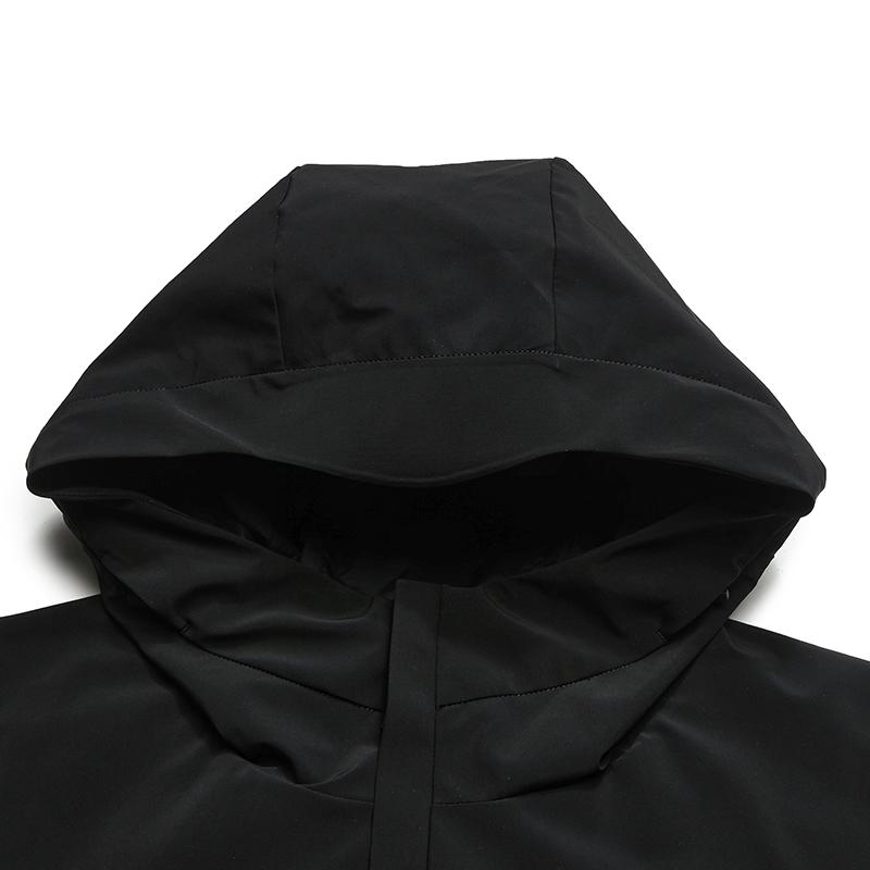 FILA Milano Series Simple Fashion Trend Classic Sports Casual Versatile Comfortable Loose Hooded Woven Jacket Men jackets Black F11M615708FBK