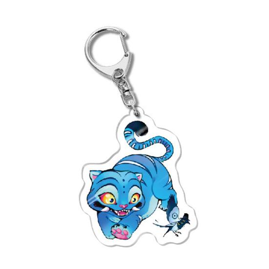 Korean Pop Cartoon Charm Acrylic Anime Character Boy Tiger Keychain Charm Cute Bag Backpack Charm Collectible Gift for Fans