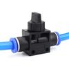 HVFF Pneumatic Fitting 2 Way Quick Push Connector Tube Hose 4mm 6mm 8mm 10mm 12mm Air Pneumatic Parts Plastic Switch Controller