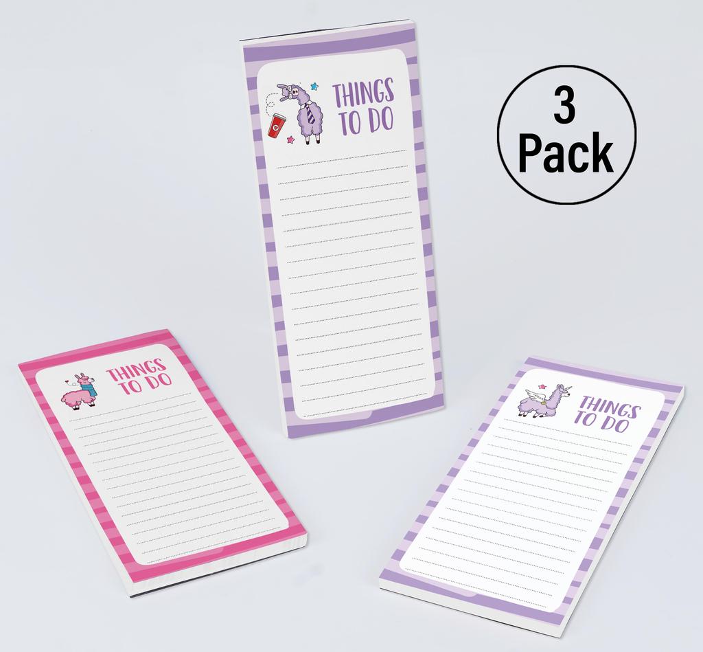 Inkdotpot Pack of 3 Magnetic Fridge To-Do List Notepads- Magnetic Memo Pads For Refrigerator-  (50 Sheets