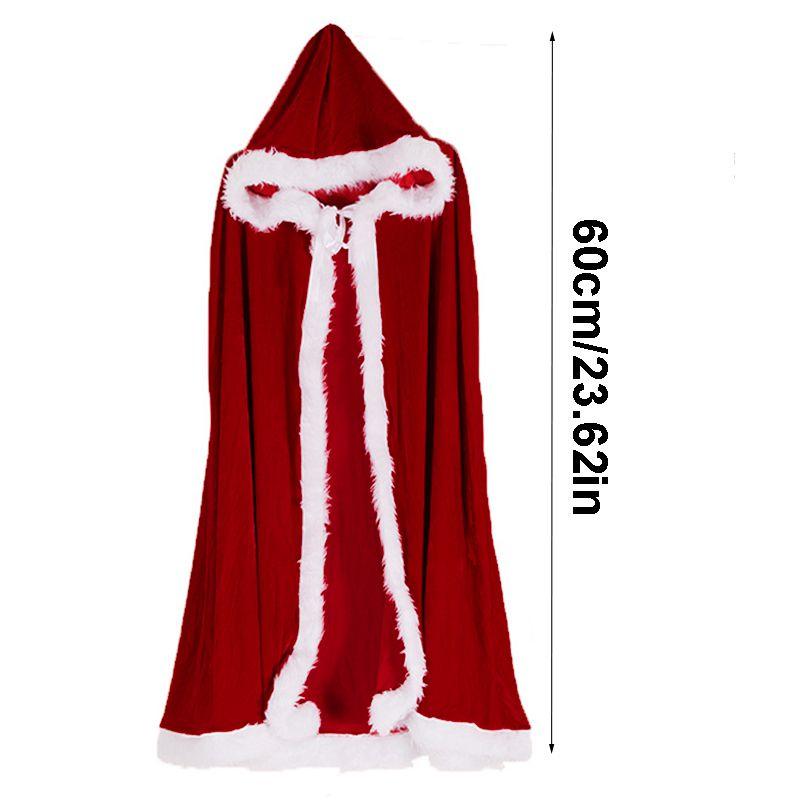 Christmas Adult Xmas Ladies Mrs Santa Claus Fancy Dress Costume Cloak Cape