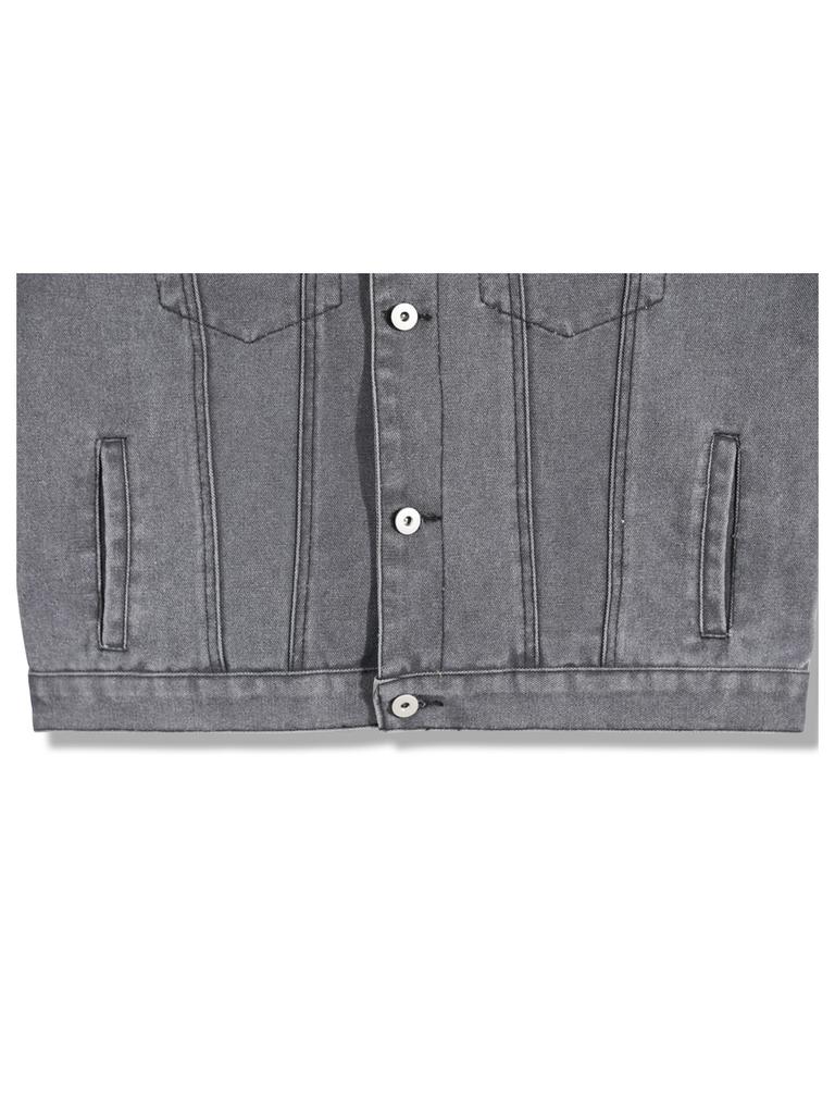 Gubin Heavy Cotton Trucker Jacket - Gray
