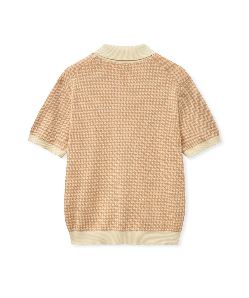 IOLO Houndstooth Half Collar_Orange
