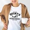 Jaws Quints Amity Island 1975 Shark Fishing Movie Tee T-Shirt Mens Womens Tees Top