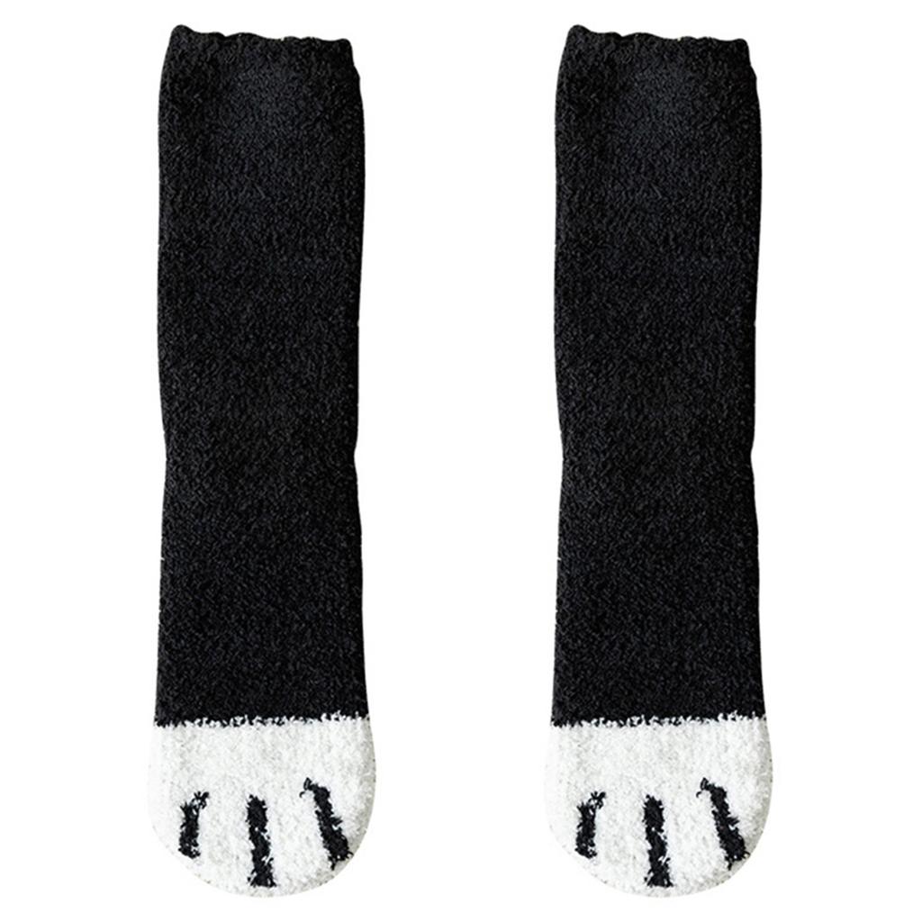 Winter Warm Fluffy Socks Thickened Cute Cat Paw Socks Super Soft For Female House Sleeping Floor Sox Home Clothing Accessories