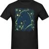BoJack Sitcom Horseman Animiertes Herren T-Shirt Baumwolle Grafik Kurzarm Rundhals T-Shirts Lässige Oberteile Schwarz X-Large