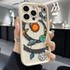 Astronauts Space Stars Planets Phone Case For iPhone Apple 17 AIR 16 16E 11 12 13 14 15 XR Plus Pro Max DIY Shockproof Cover