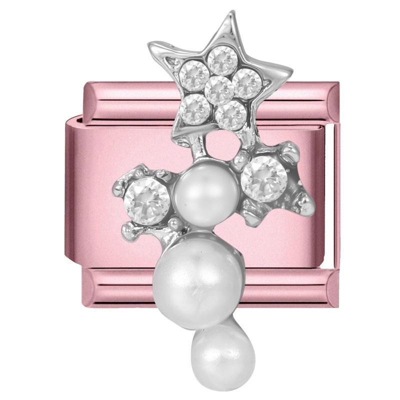 Cute Bow Knot Heart Moon Butterfly Star Candy Flower Italian Charm Links Fit 9MM Stainless Steel Bracelet Girls' DIY Making Gift