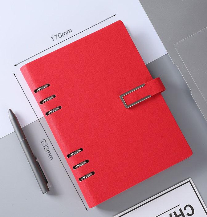 2024 High Quality Journal Pu Leather Cover Travelers Custom Journal Notebook (Red,A5&A5)
