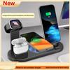 3 In 1 15W Wireless Charger Stand Fitting With Iphone 16 15 14 Samsung S25 S24 Google Pixel 9 8 Wireless Earbuds Smart Watch