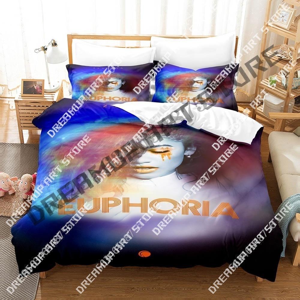 3D Print TV Euphoria Bedding Set Boys Girl Twin Queen King Size Duvet Cover Pillowcase Bed boys Adult Home Textiles