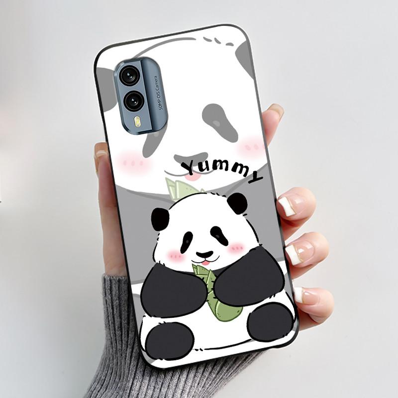 Casing For Nokia X30 5G Case Aesthetic Fashion Cute Cat Astronaut Cartoon Black Silicone Soft Shockproof Phone Case Back Cover