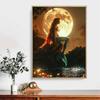 5D DIY Diamond Art Painting Kits for Adults, The Mermaid Under The Moonlight Full Round Crystal Diamond Kits for Beginner for Home Wall Decorate