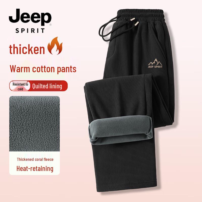 

JEEP SPIRIT Men s Winter Fleece Lined Casual Pants L