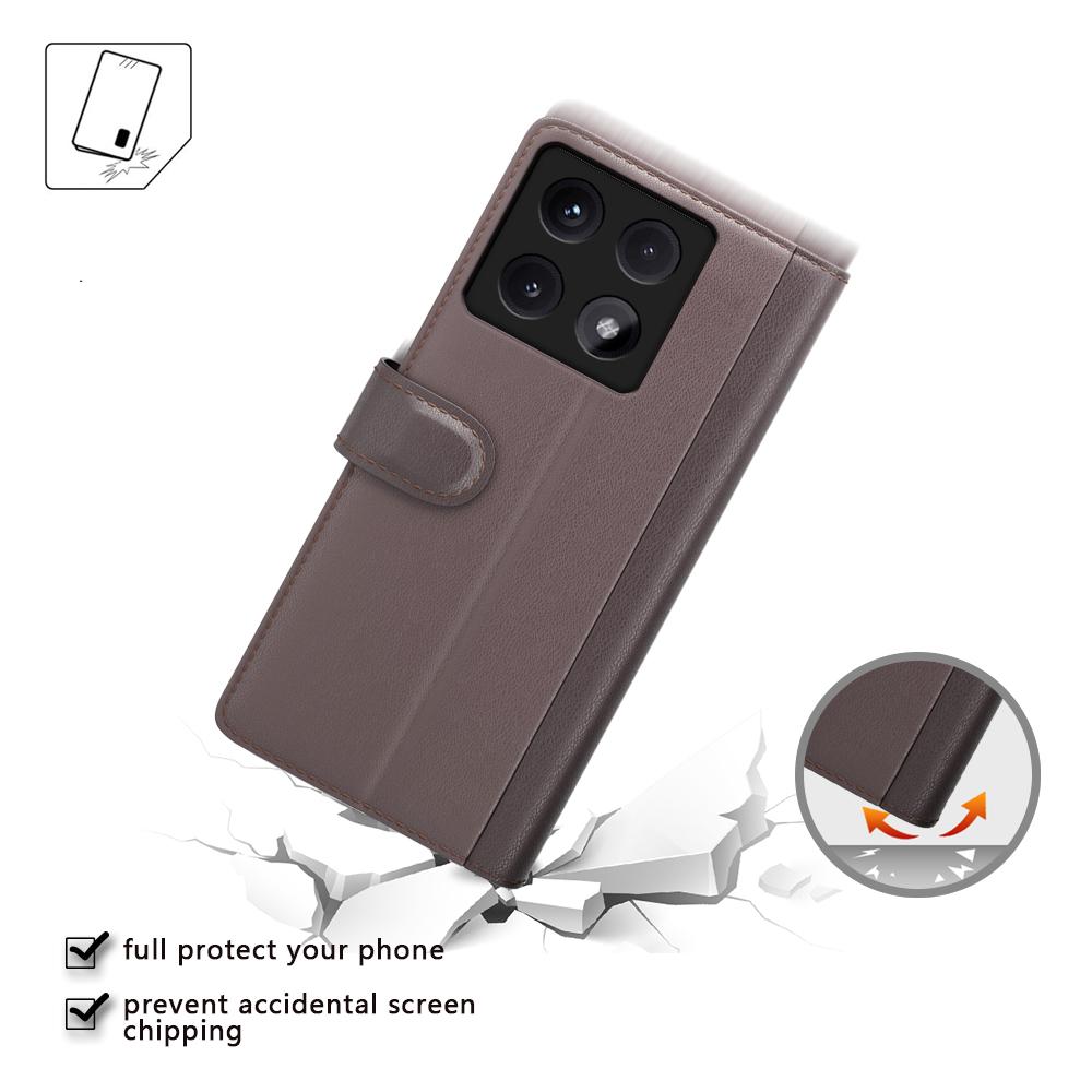 For Xiaomi 14T Case Genuine Split Leather Phone Cover with Wallet Stand