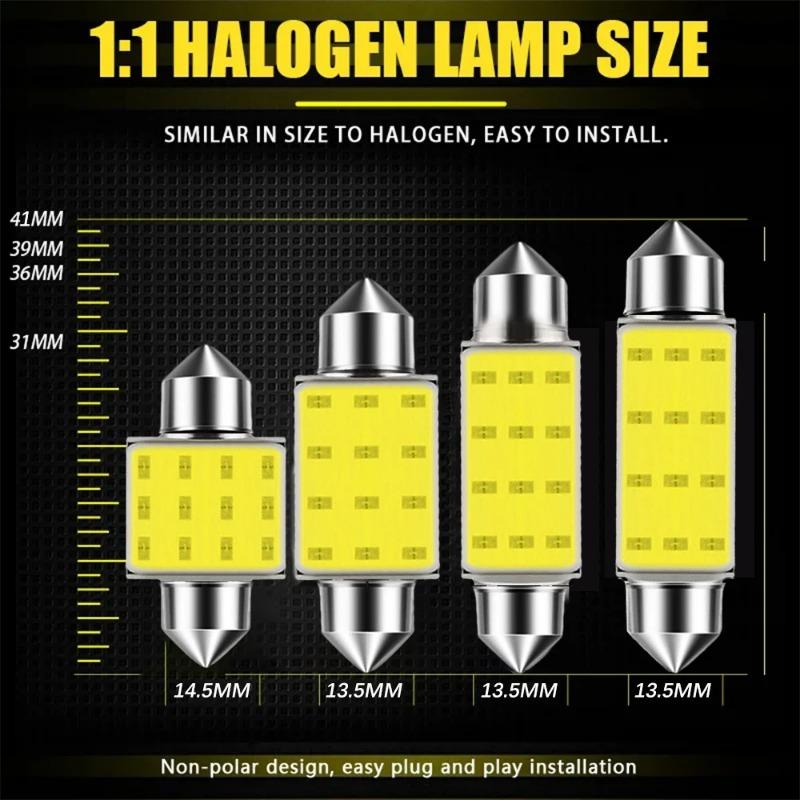 Automotive LED Dual Row Reading Lights High Brightness Overhead Lights COB Indicator Lights Automotive Lighting Accessories