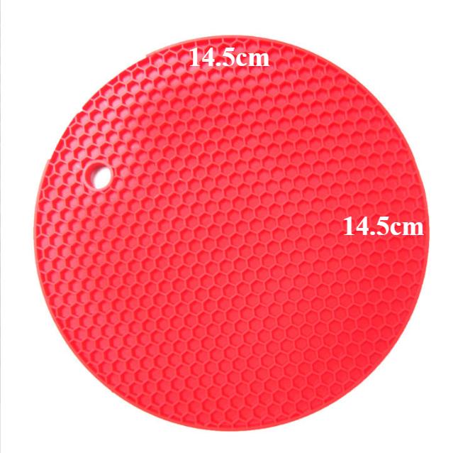 Подставка под тарелку, инструмент, многофункциональная кухонная силиконовая подставка под посуду, круглая противоскользящая и термостойкая подставка под кофейную чашку, подставка под горячее M красный