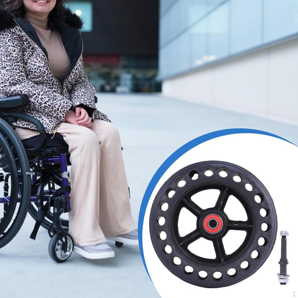 Wheelchair Wheel Maintenance Bearing Shock Absorption Honeycomb Rubber Tire