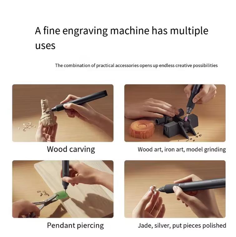 Xiaomi Mijia Smart Electric Grinding Pen Brushless Motor Fast Carving Polishing Burnishing Drilling Mini Grinder Home Tool