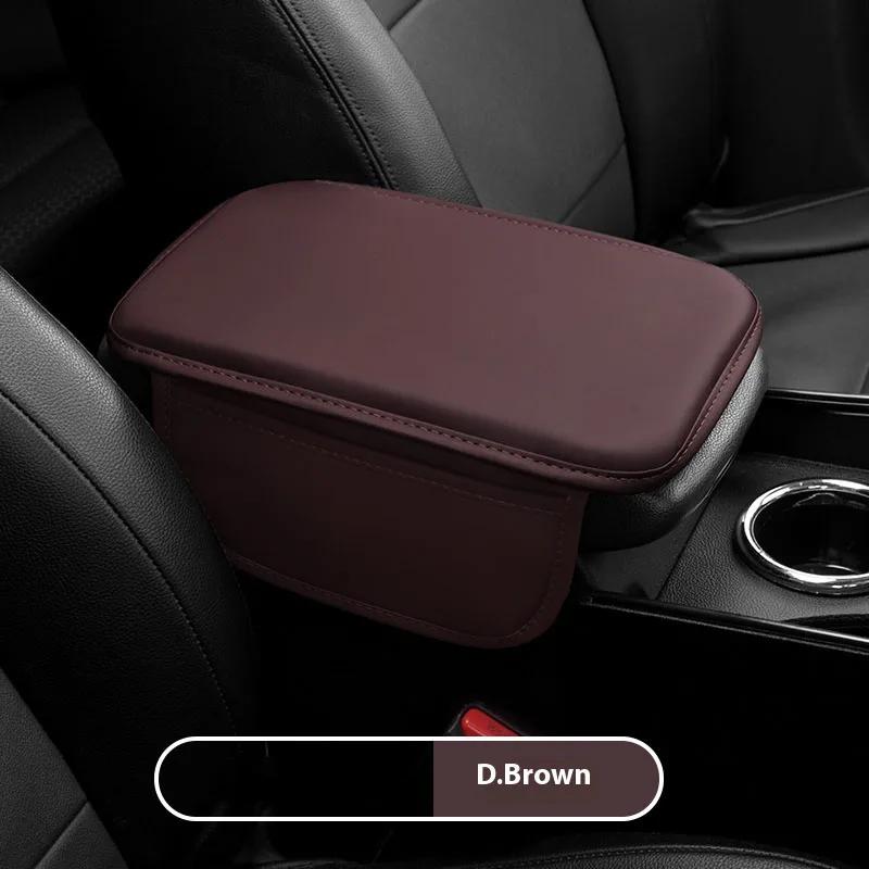 Housse de console centrale de voiture Coussin de boîte d'accoudoir avec poche Tapis d'accoudoir Coude Accoudoir Rangement Pour Vw Jetta Mk6