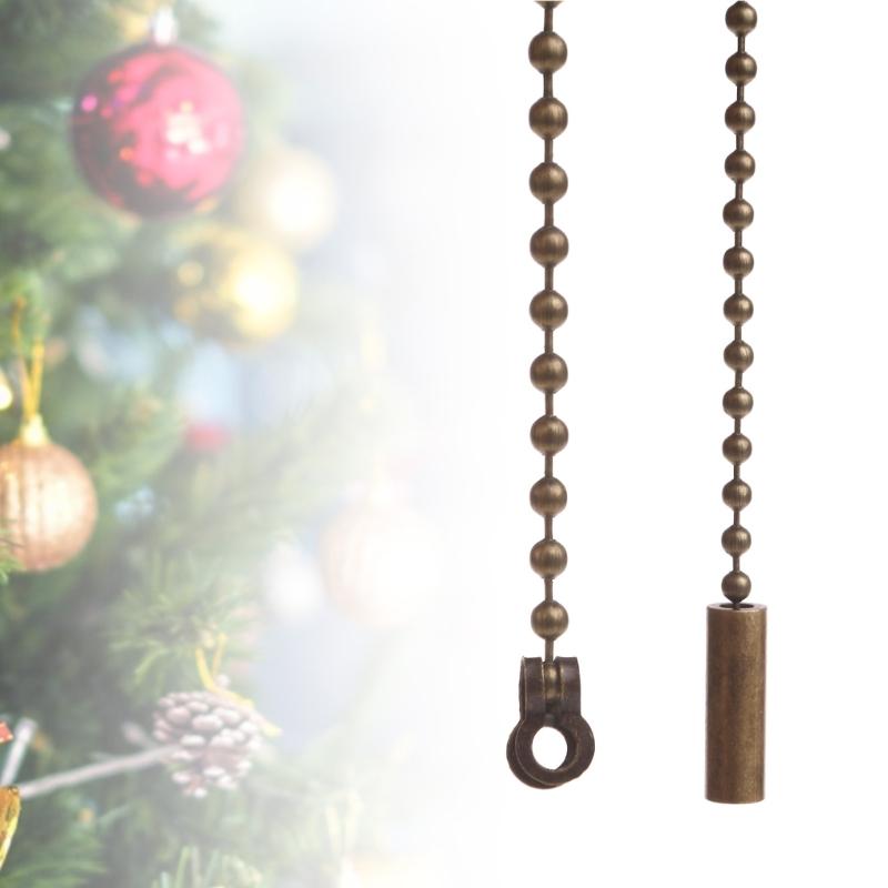 Set of 2 Ceiling Fan Chain Extenders with Connectors Bulb Pull Chain Extensions