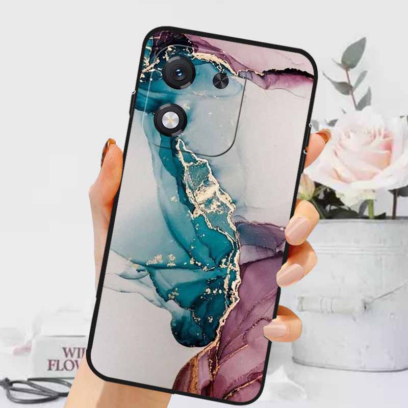 For Honor X70i 5G Case Luxury Marble Silicone Soft Phone Covers for Honor X70i 5G Protective TPU Back Shells ABR-AN00 Coque Capa