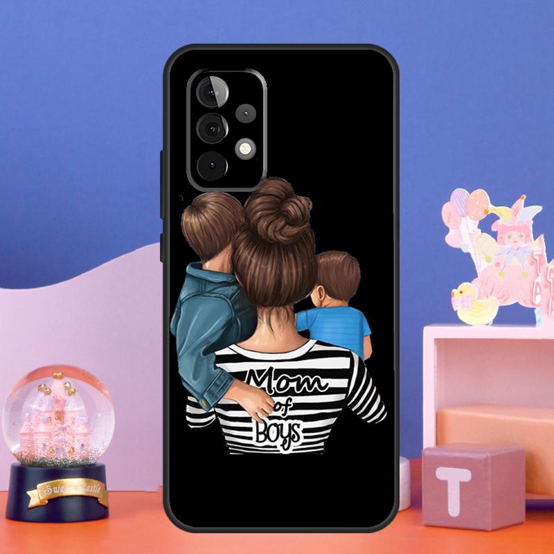 Super Dad Mom Baby Girl Twin Case For Samsung Galaxy A55 A16 A26 A36 A56 A54 A34 A14 A15 A35 A52 A12 A32 A13 A33 A53 A17