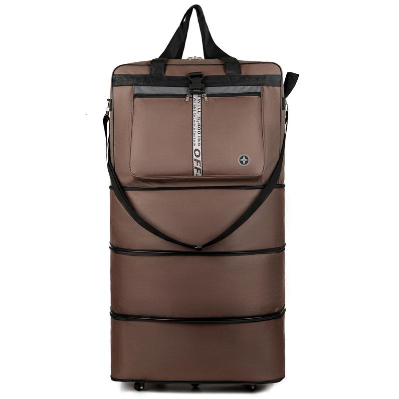 New Fashion Airline-Checked Luggage Large Capacity Folding Travel Bag Universal Wheel Oxford Cloth Luggage Bag