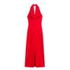 2025 Summer European & American Style Sexy Elegant Slim Halter Maxi Dress