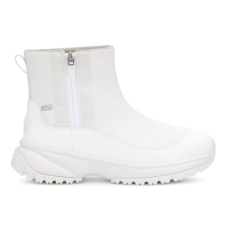 UGG Yose Zip Fleece Lined Snow Boots White Women's 1112329-WHT