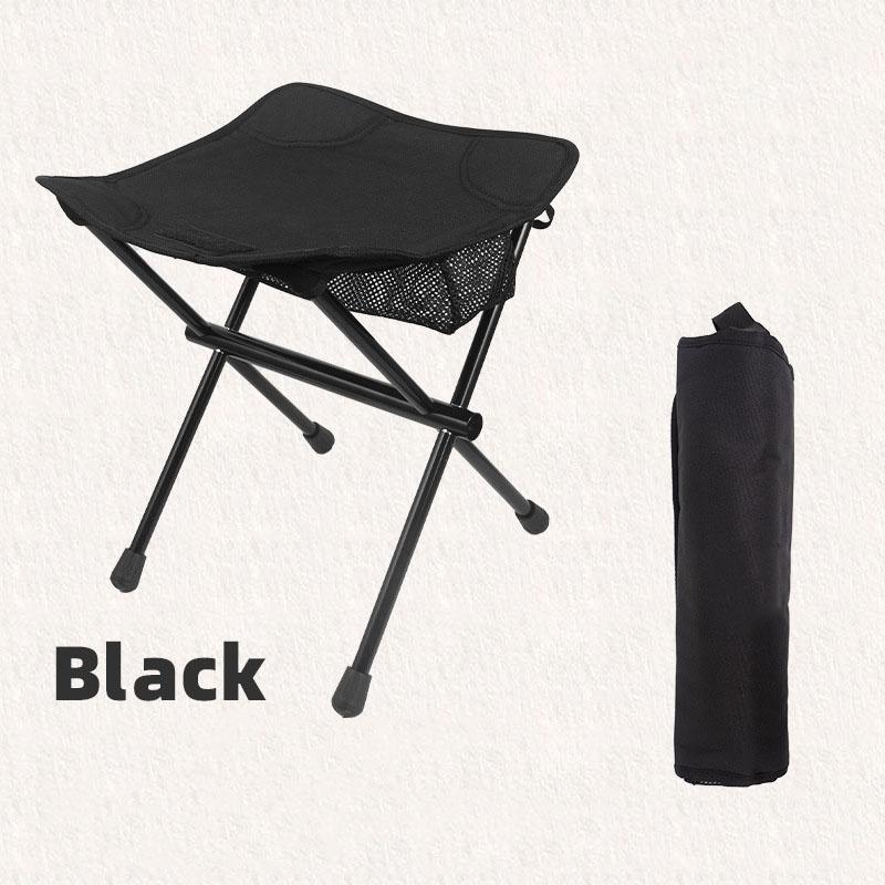 

Ultralight Folding Stool Aluminum Frame Portable Camping Chair Compact Collapsible Seat Fishing Queue Accessory Outdoor Foldable Chair чёрный