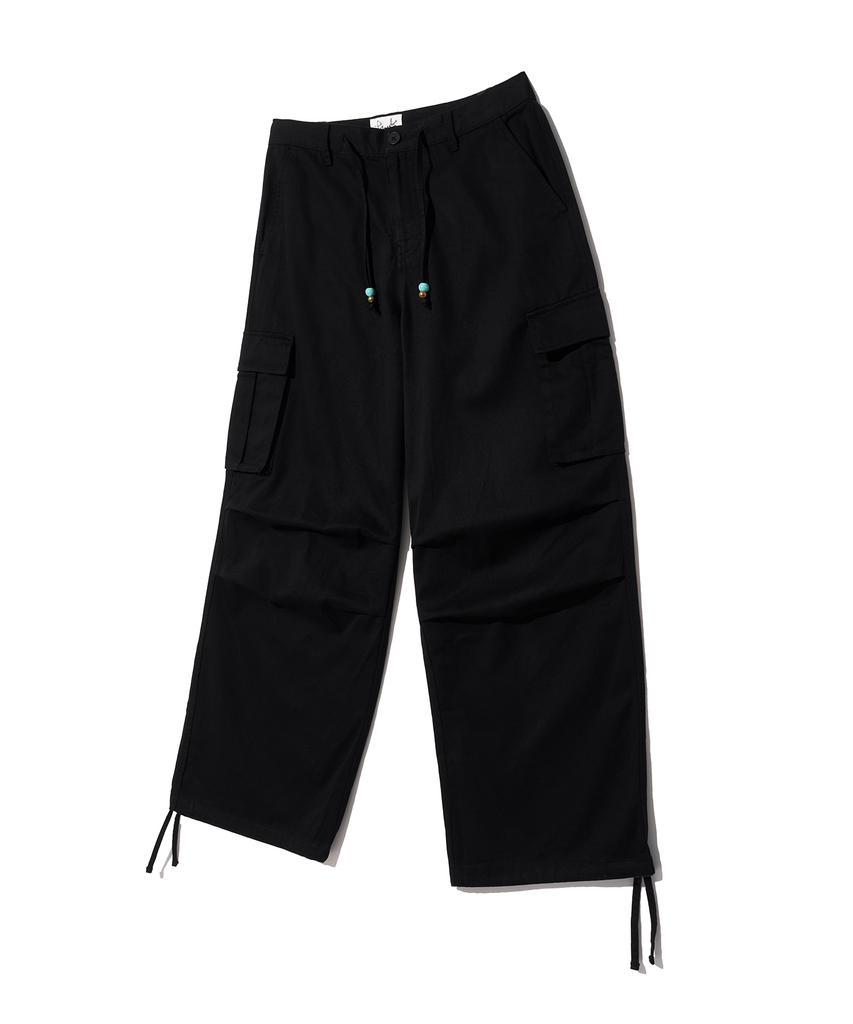 PHYSICAL DEPARTMENT Beaded String Cargo Pants_Black