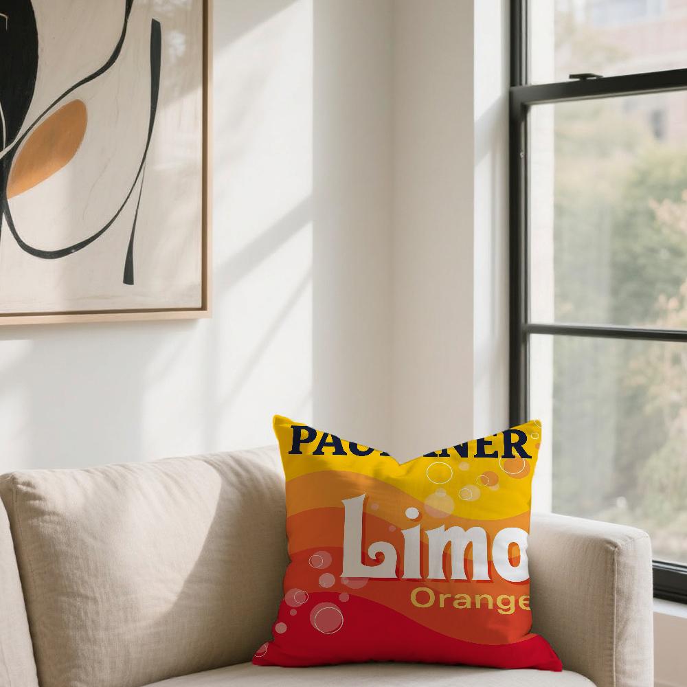 P-Paulaner Spezi cushion cover For Sofa Car Office Cafe Soft And Comfortable Double-Sided Printing Pillow Cover